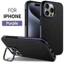 For IPhone11 Carbon fiber protective cover simple mobile phone case - Purple