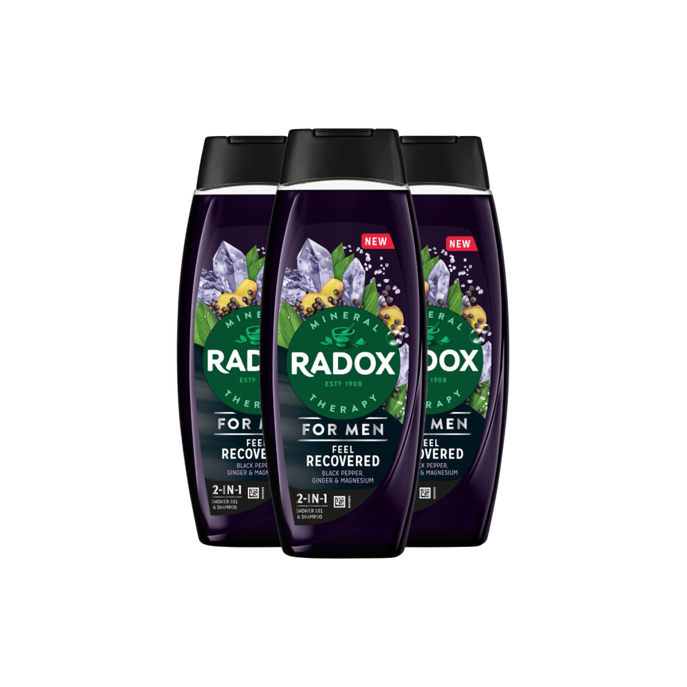 Radox 3X Mineral Therapy Feel Recovered 2In1 Shower Gel & Shampoo For Men, 450Ml