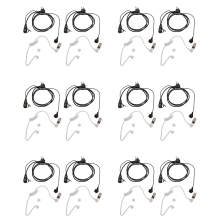 12 Pack Style 2Pin Covert Acoustic Tube Earpiece Ptt Headset for 2 Ways Radio GP88S GP300 GP68 GP2000 GP88
