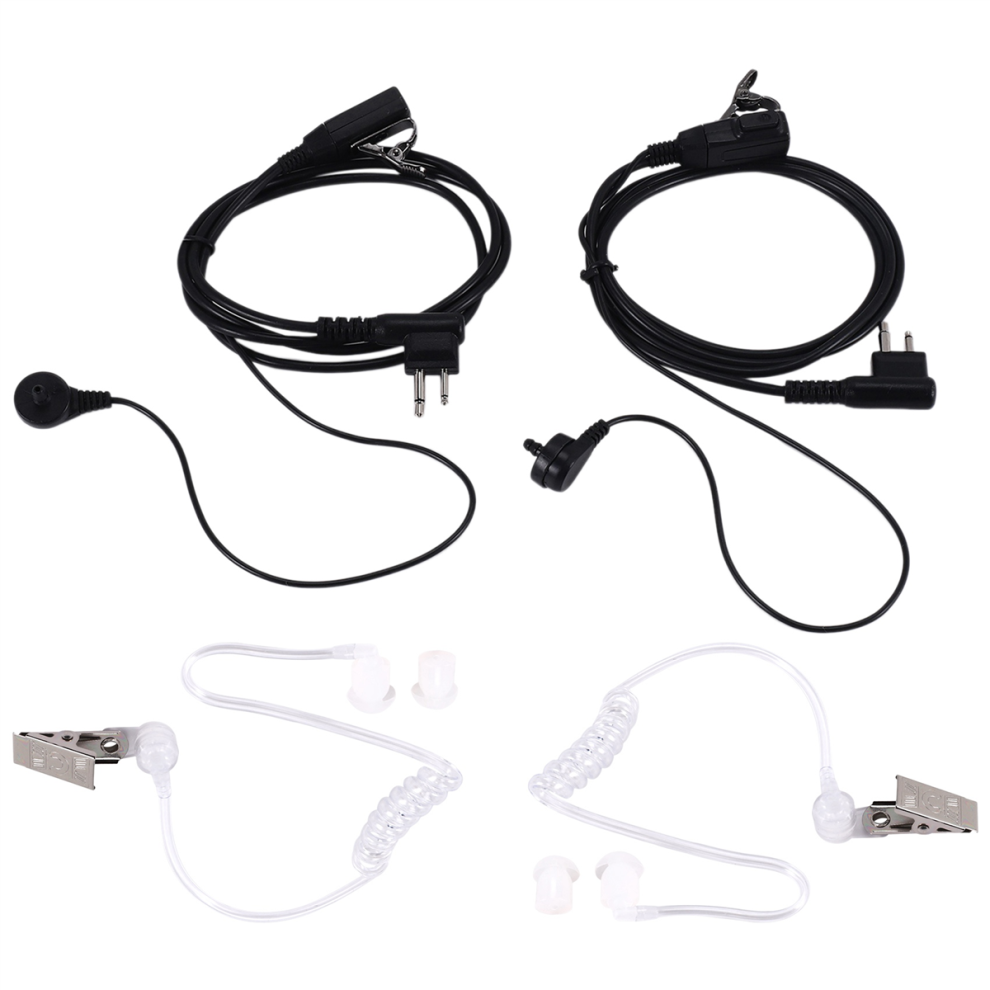 2Pack Style 2Pin Covert Acoustic Tube Earpiece Ptt Headset 4852972309843