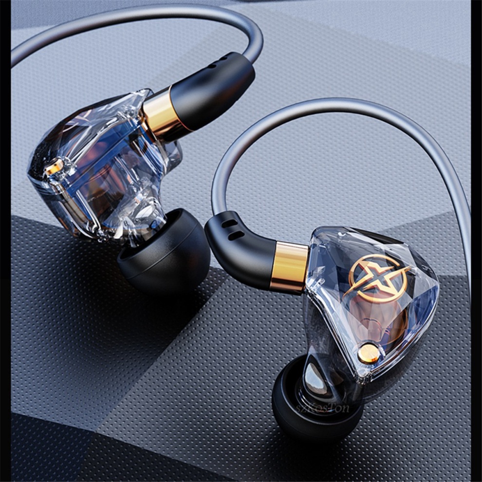2X Hifi Wired Headphones With Microphone Noise-Cancelling Dynamic Earphones In Ear Earbuds Bass Headset (Black) Black 4853799404704
