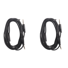 2m Gold-Plated 3.5mm Replacement Cable for Astro A40/A40TR/A10 - High-Fidelity, Noise-Free Audio (2-Pack)