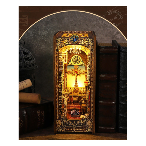 Book Nook Kit, for Bookshelf Decor, with Light Model Kits Adults 2