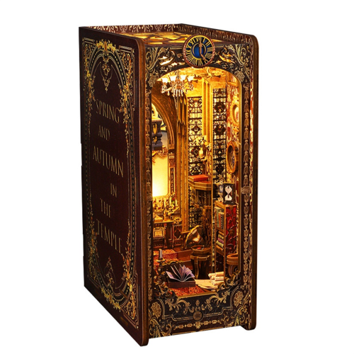 Book Nook Kit, for Bookshelf Decor, with Light Model Kits Adults