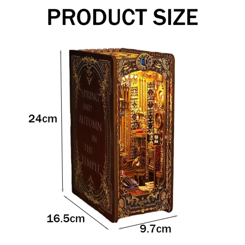 Book Nook Kit, for Bookshelf Decor, with Light Model Kits Adults 1