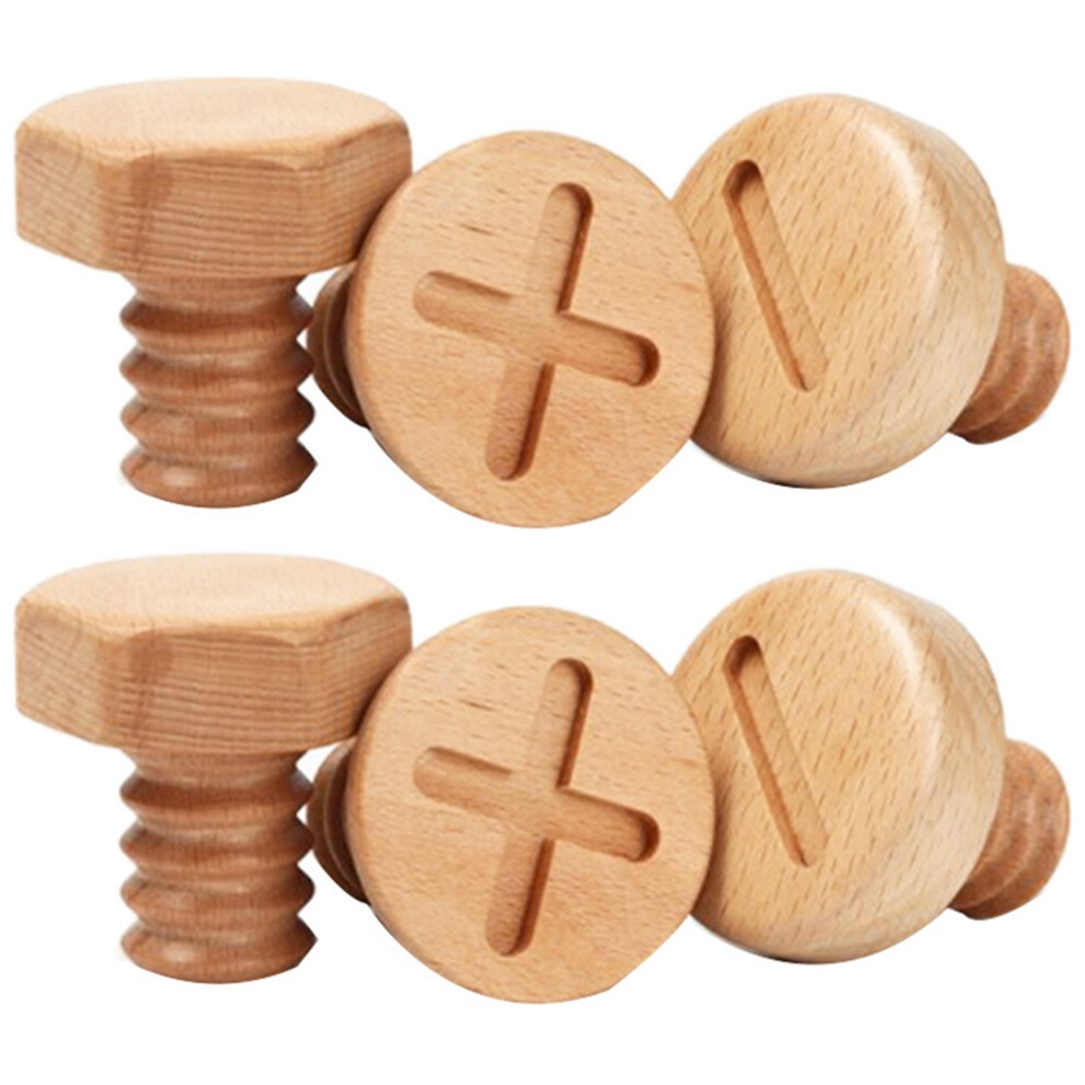 2X Crochet en Bois Vêtements Manteau Vis Design Bois de Hêtre Porte-clés Tenture Murale Maison Nordique