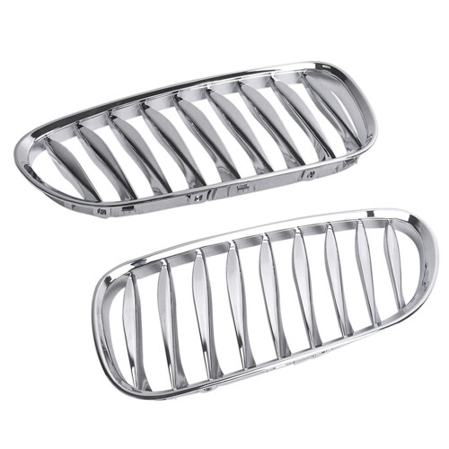 Front Fence Grill Grille ABS Chrome for- Z4 E85 E86 2003-2009 2