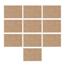 10 pcs Natural Burlap Place Mat Table Placemats Coaster Dining Decor