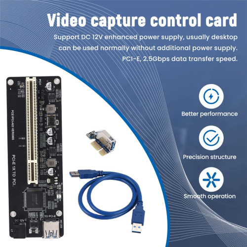 PCIE PCI-E PCI Express X1 to Riser Card Bus for Desktop PC 1