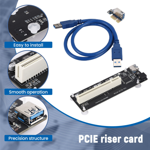 PCIE PCI-E PCI Express X1 to Riser Card Bus for Desktop PC 2
