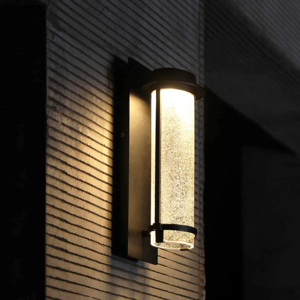 Outside Wall Lights Mains Contemporary Glass Lantern 240V IP44 Garden