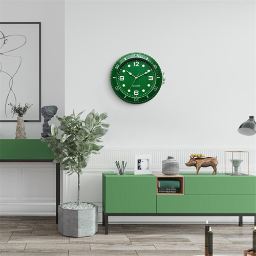 Wall clock modern design silent quartz needle wall Black 2
