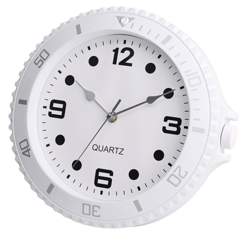 Wall clock modern design silent quartz needle wall White