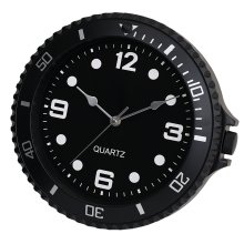 Wall clock modern design silent quartz needle wall Black