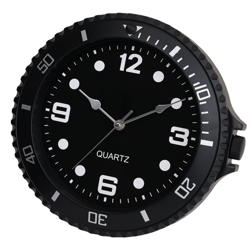 Wall clock modern design silent quartz needle wall Black