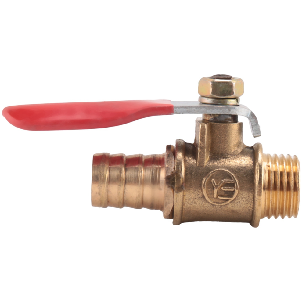 10Pcs 10Mm X 1/4 Inch Pt Male Thread Full Port Lever Handle Hose Barb Brass Ball Valve 4852972352979
