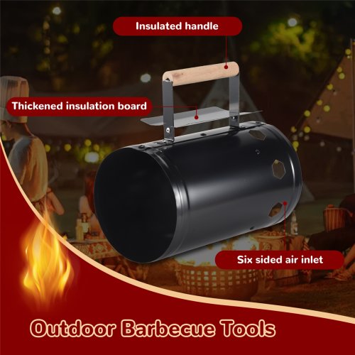 Barbecue Tools Charcoal Ignition Barrels Bamboo Chimney 2