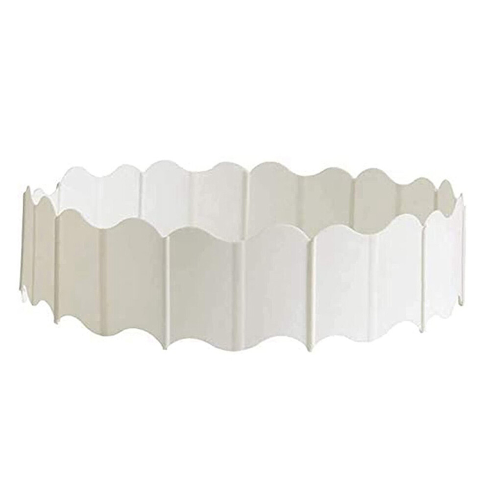 Lot de 20 bordures de jardin en plastique, parterre de fleurs décoratif à faire soi-même, blanc