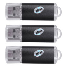 3X 256 MB USB 2.0 Flash U-schijf Zwart