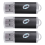 3X 256 MB USB 2.0 Flash U-schijf Zwart 1