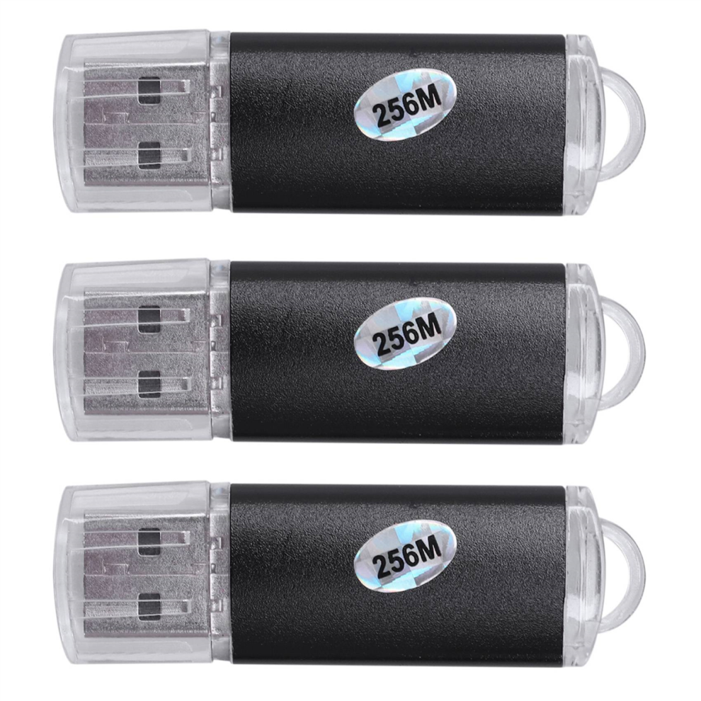 3X 256 MB USB 2.0 Flash U Disk Black