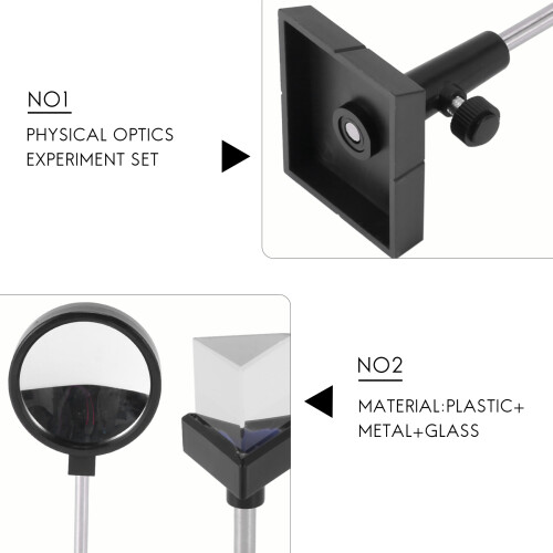 Fysisk optik-eksperiment sæt: konveks linse og konkav optik 1
