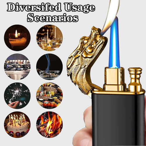 Dragon Lighter, Unique Torch Lighter Switchable Soft / Jet Flame, Butane Refillable Cool Lighter Cre 1