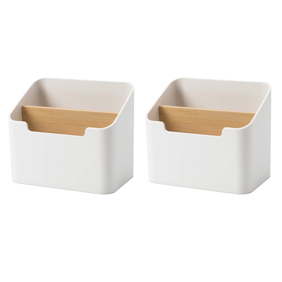 Lot de 2 boîtes de rangement pour télécommande, pour bureau, fournitures de bureau, maison