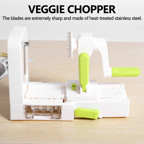 4 Blade Vegetable Spiralizer Folding Veggie Pasta & Spaghetti Potato 1