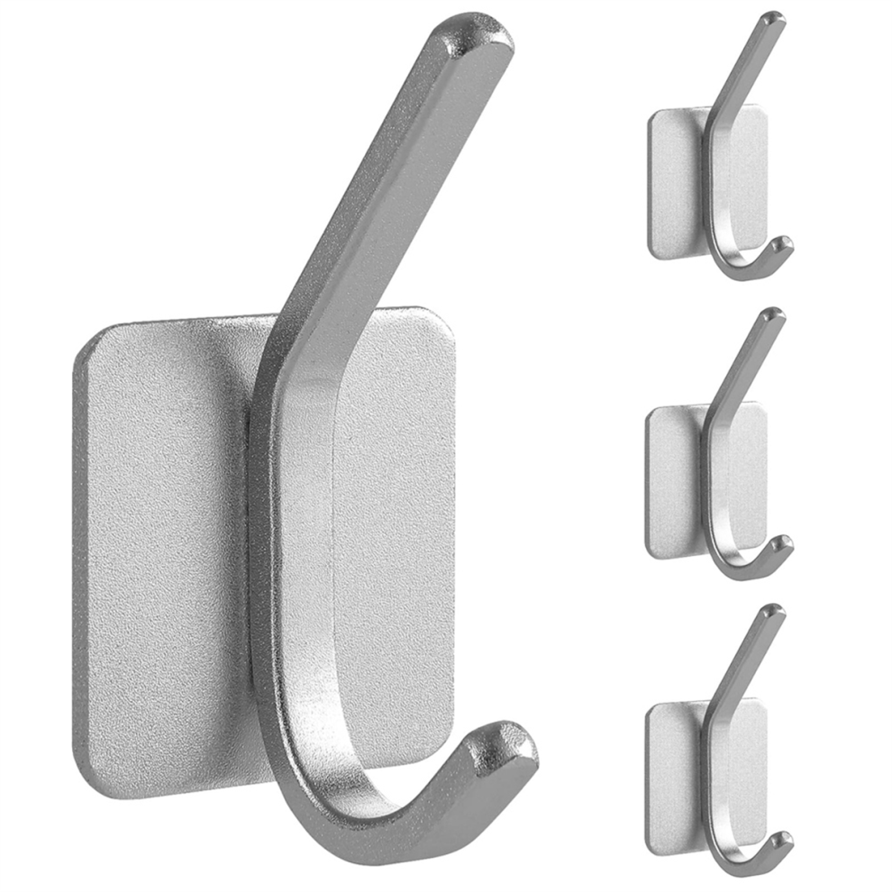 4 Ganci Adesivi Resistenti, Ganci Autoadesivi Argento