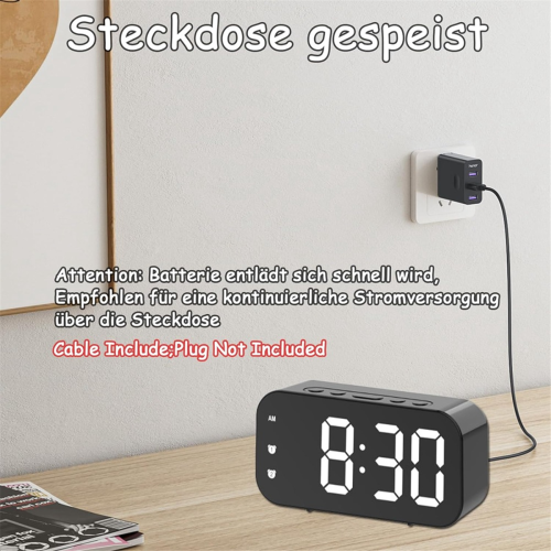 Alarm Clock, Digital Dimmable for the Bedroom, Black 1