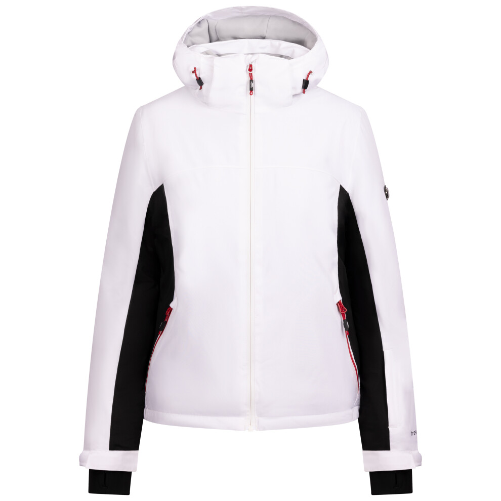 (14, White) Trespass Womens Padded Ski Jacket with Hood Doris