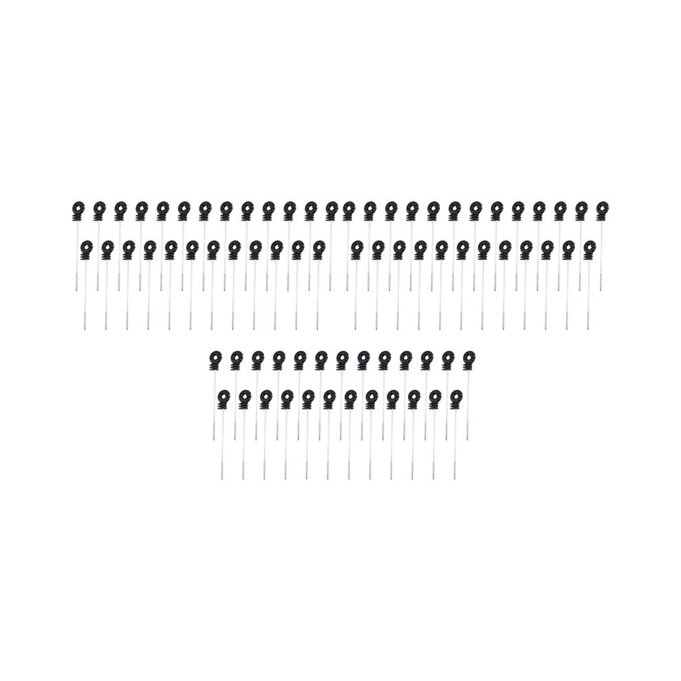 75 Pcs Electric Fence Distance Insulators, Plastic Ring Insulators Long Screw For Wooden Post 4852972340150