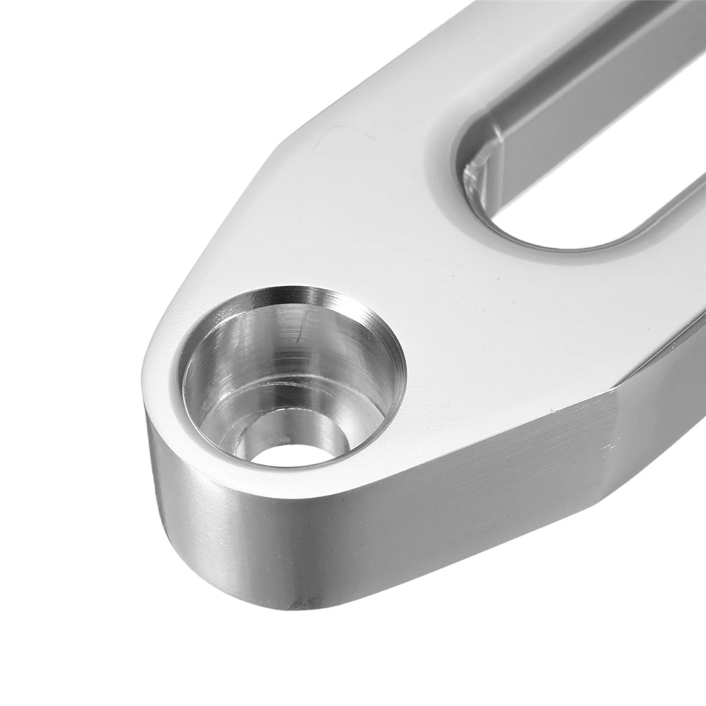 2Pcs 125mm 4000LBS Universal Chrome Billet Aluminum Hawse Fairlead Synthetic Mount Winch Rope 15000Lbs for SUV ATV UTV-image-OPC-PFXB2GC-NEW