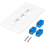 3Pack 3-Port Ethernet Wall Plate, RJ45 Plate with Inline Coupler Insert,Cat6 Jack 3