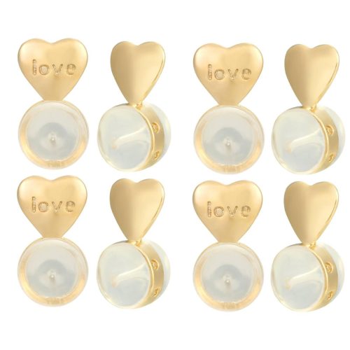 8PCS Earring Backs for -Ears,Gold