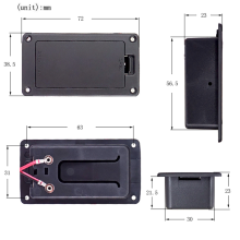 5X 9V Flat Mount Pickup attivo per chitarra Coperchio della batteria Scatola di conservazione per accessorio basso elettrico