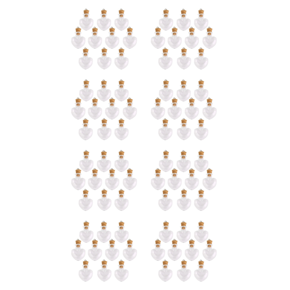 Lot de 80 ampoules en verre en liège, pendentifs en laine, en forme de cur