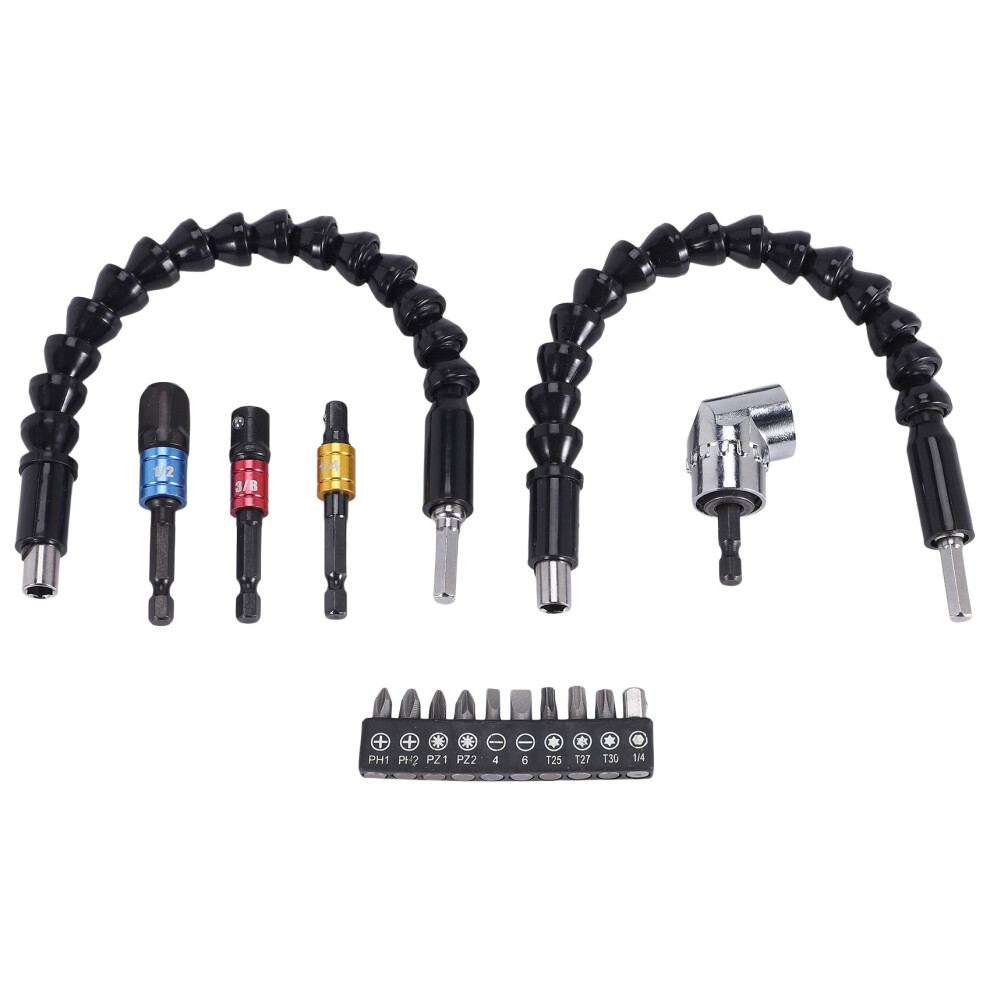 Flexible Drill Extension Hex Shank Nut Driver Bit Set 4851552859099