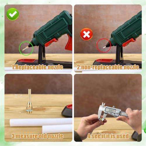 Nozzle,Copper Nozzles for Hot Glue Tools Sturdy Nozzle Tips Kit 1