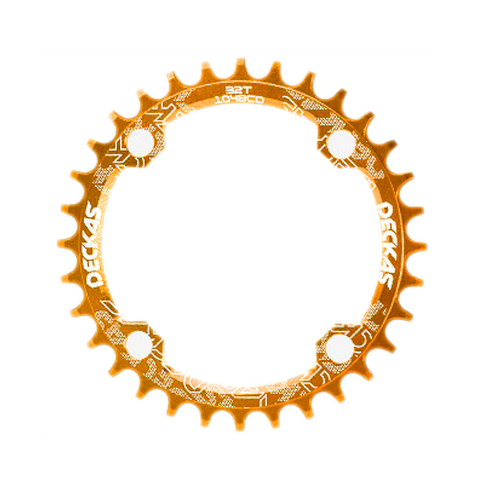 Oval Narrow Wide Chainring 32T Single Tooth Plate Gold