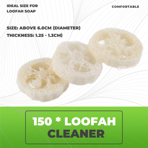 150Pcs Natural Loofah Slices Handmade Soap Box Tools Cleaner 2