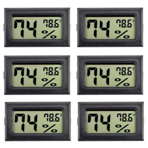 6Pack Mini Hygrometer Indoor Humidity Meter