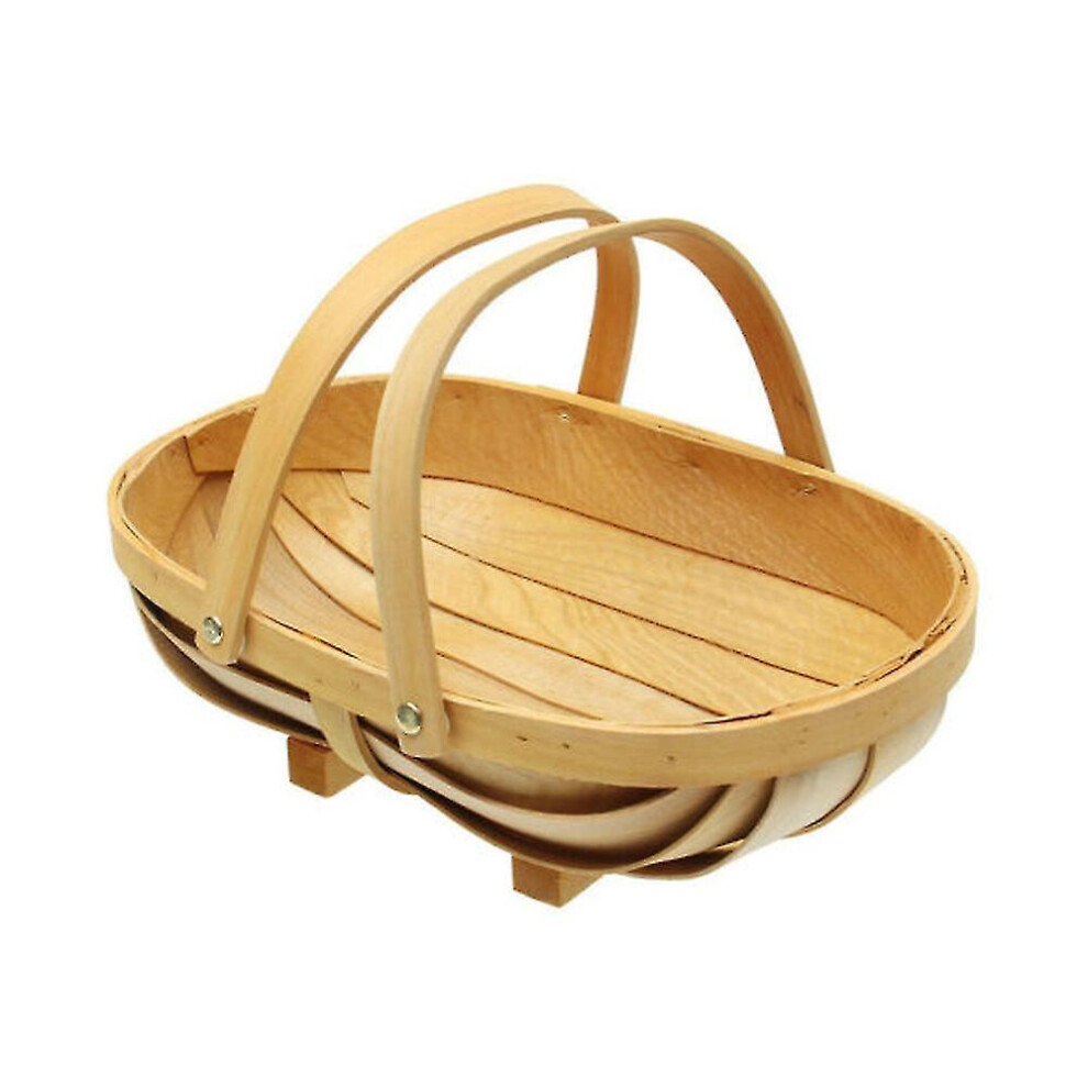 Wooden Garden Fruit Vegetable Basket: Sussex Trug Home Garden Decor-m--