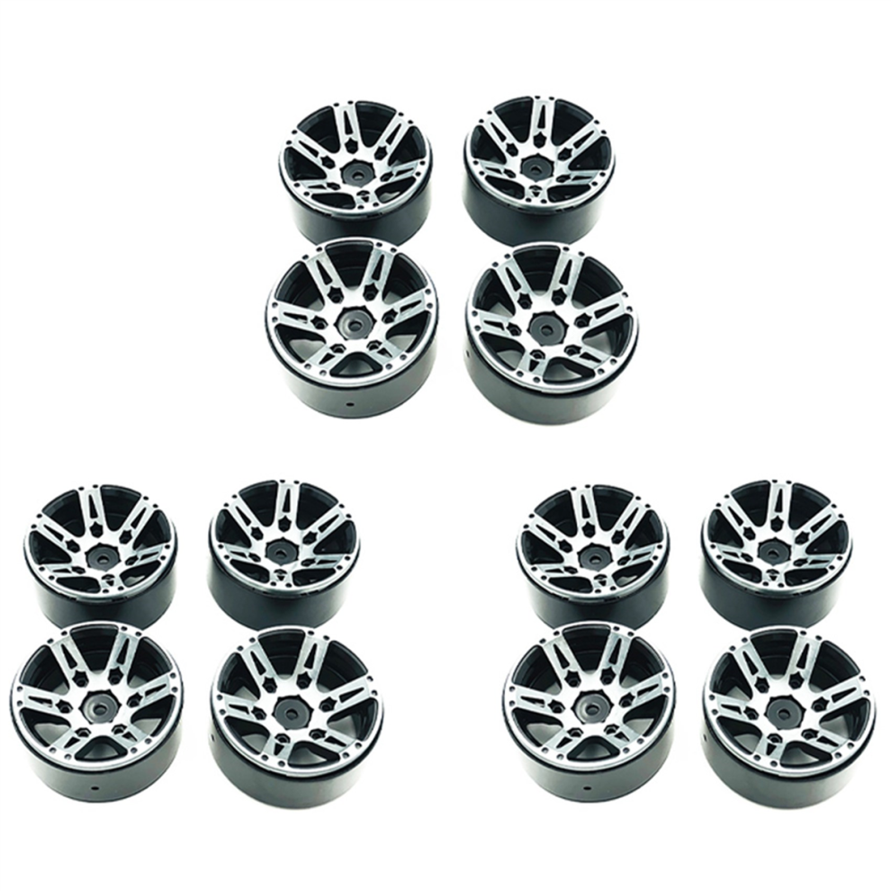 12 Pezzi Cerchioni Per Ruote Rc Rock Crawler Da 1,9 Pollici Beadlock Per 1/10 Axial Scx10 90046 CC01 D90 D110 -4