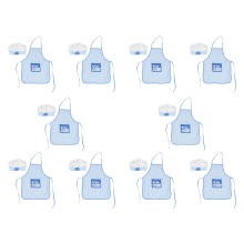 Lot von 10 Tischen von Chefkoch für Kinder, für Küche, Patisserie, Junge und Mädchen, Geschenk Junior (blau)