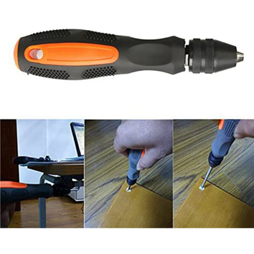 2x Μίνι τρυπάνι χειρός 0,5-8 mm με μέγγενη χωρίς κλειδί 1