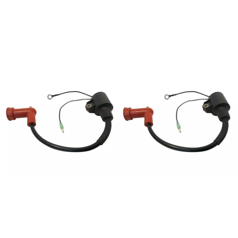 2X Ignition Coil For 61N-85570-00,Ignition Assy Hidea 2 Stroke 30Hp Outboard Motor Black/Orange 4853799489497