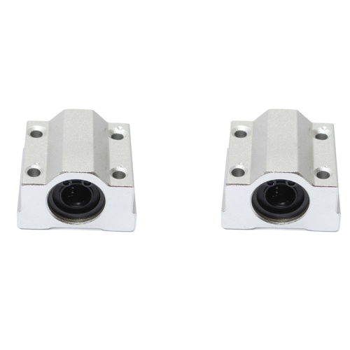 2X Scs10Uu 10Mm γραμμικής κίνησης ρουλεμάν ολίσθησης μπλοκ δακτυλίου ασημί