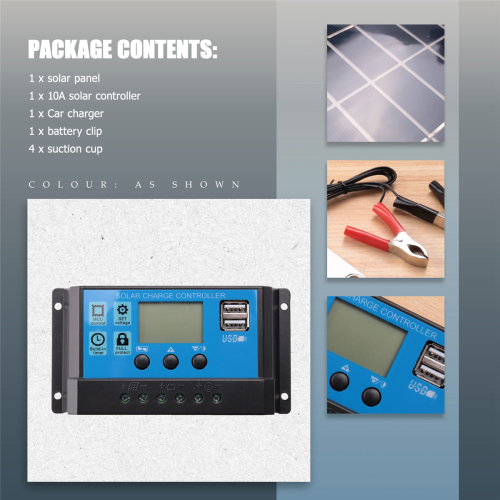 30W flexibel zonnepaneel voor auto, camper en boot, 10A controllermodule 1